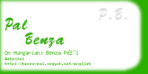 pal benza business card